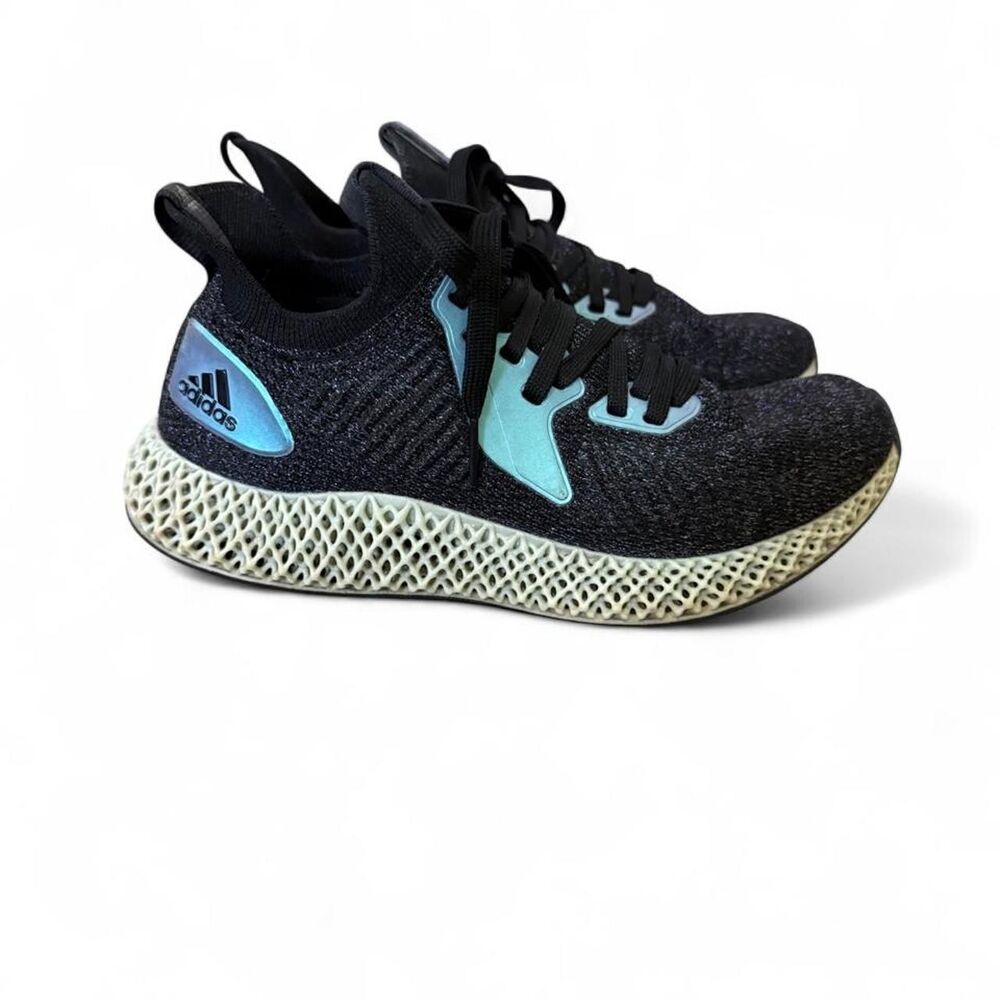 Adidas AlphaEdge 4D FV6106 Black Iridescent Running Shoes Men 5 Women 6 - Picture 2 of 6